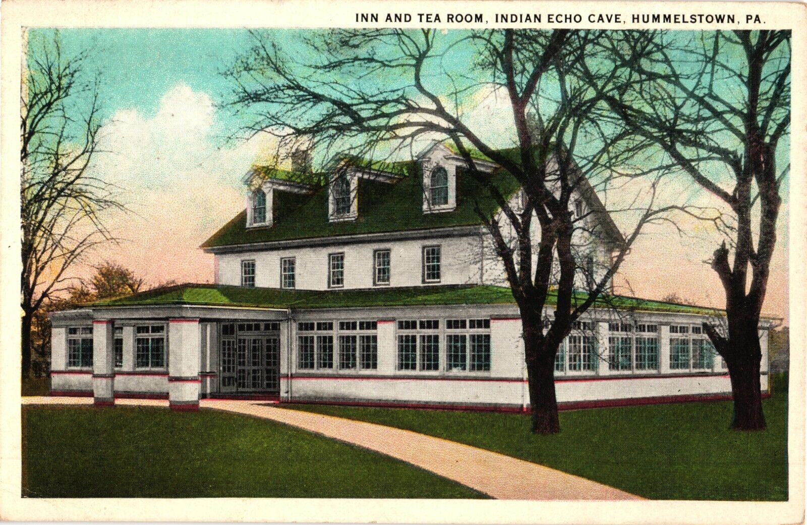 PENNSYLVANIA Hummelstown Inn & Tea Room Indian Echo Cave PA Vintage Postcard