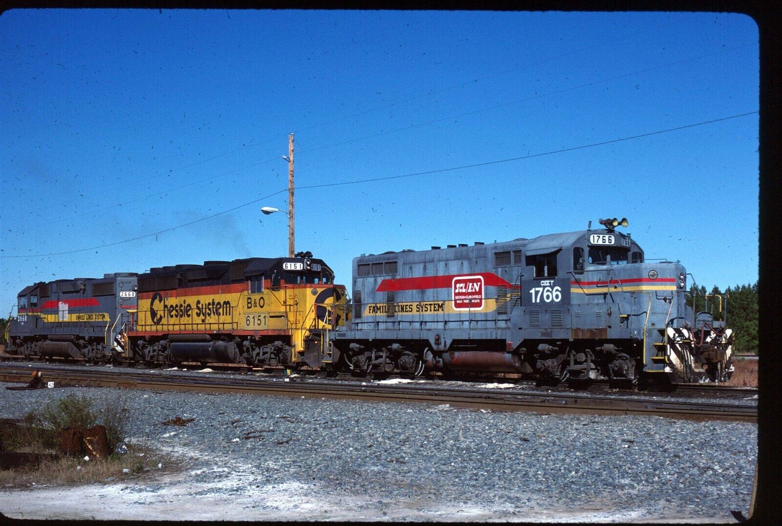 Original Rail Slide - CSXT 1766+ Wilmington NC 11-22-1987