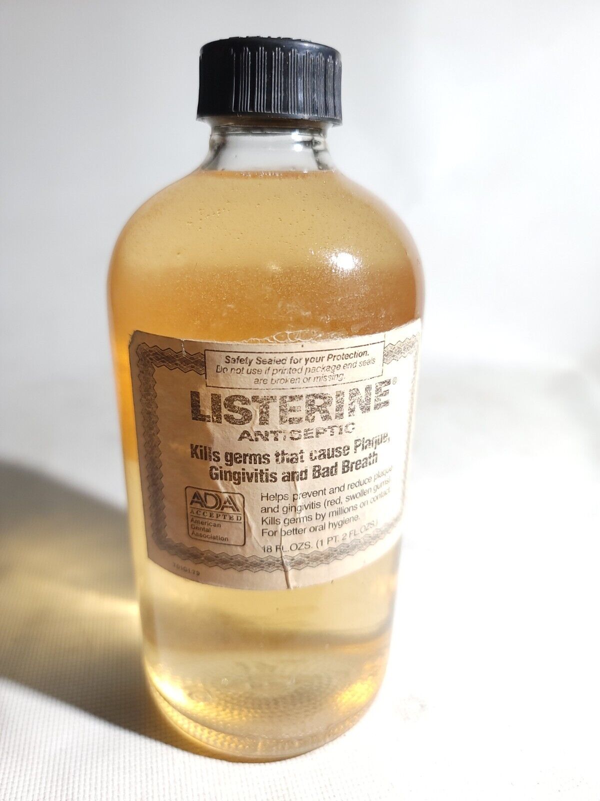 Vintage 18 Oz. Listerine Antiseptic Bottle, Lambert Pharmacal Co. St. Louis, MO