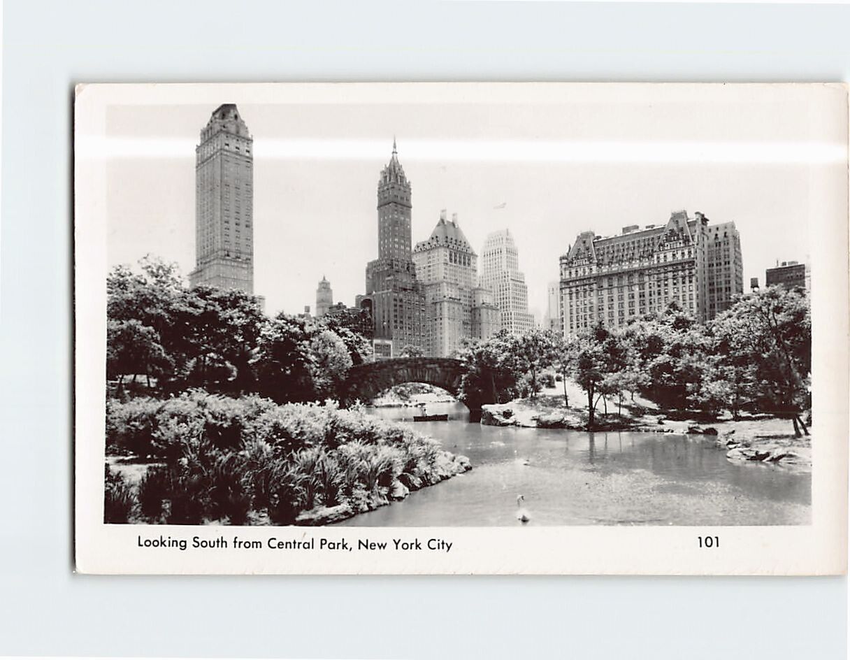 Postcard Looking South from Central Park New York City New York USA
