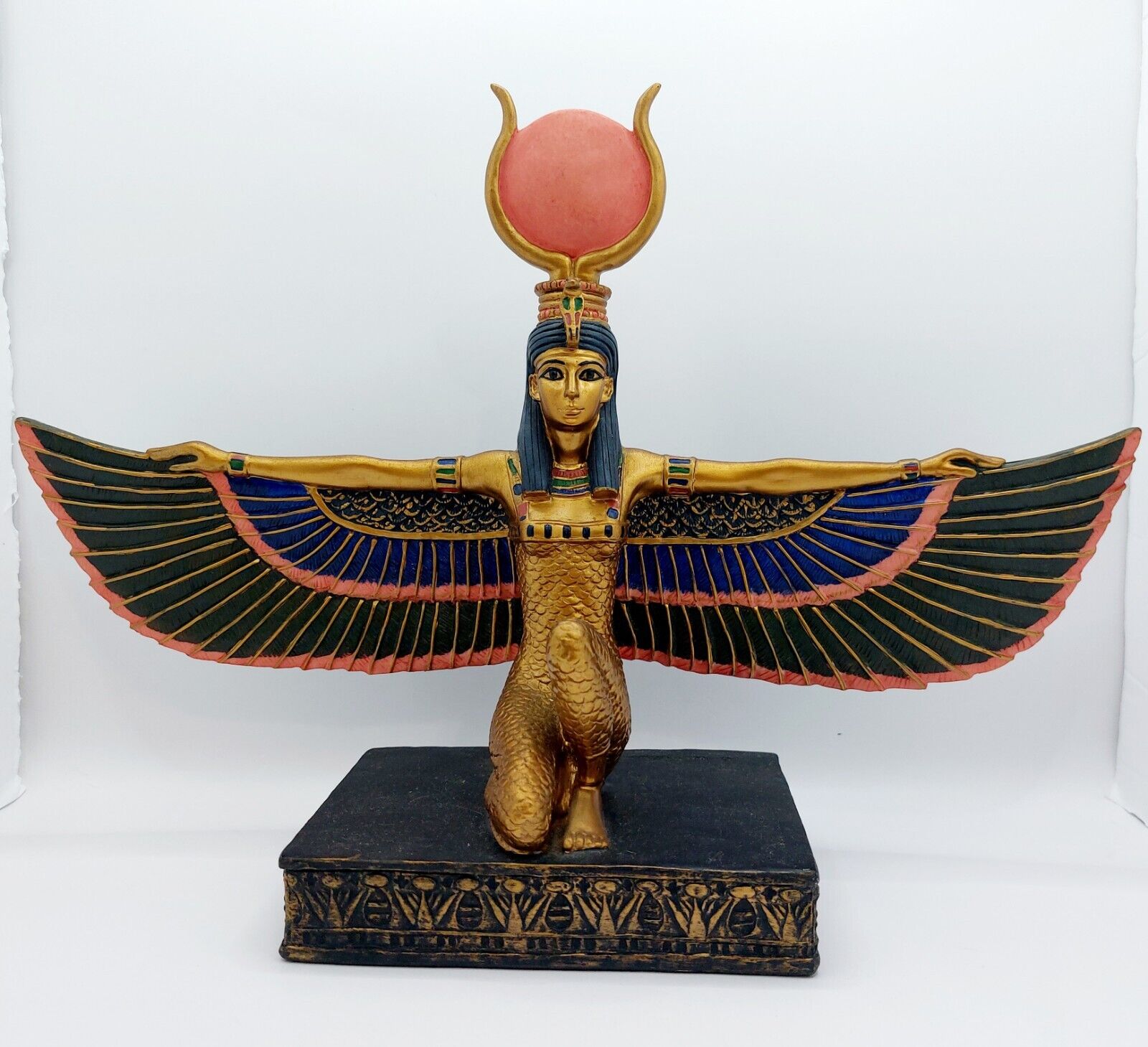 Vtg SUMMIT COLLECTION Ancient Egyptian Goddess Isis Open Wings Figurine  #5381