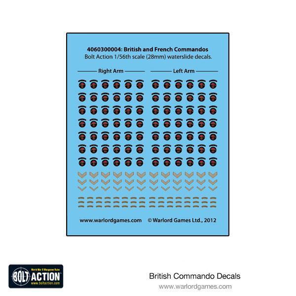 British and French Commandos transfer - Bolt Action Decals