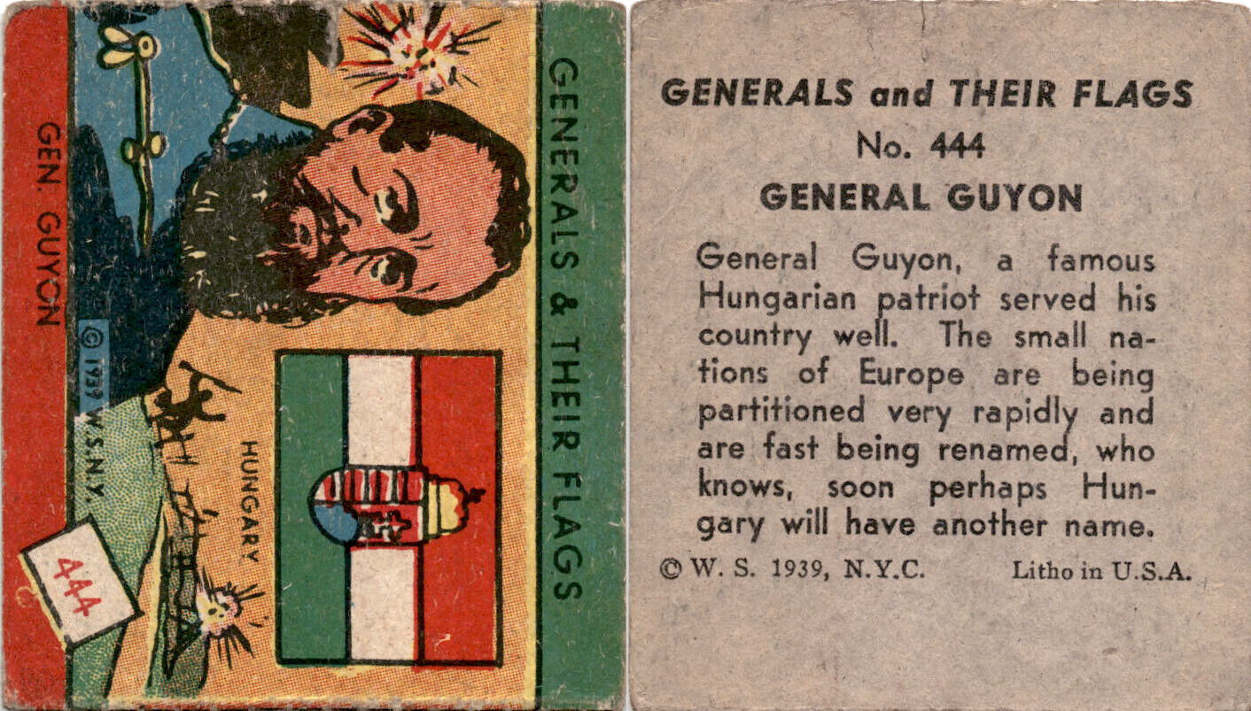 R58 WS Corp, Generals & Their Flags, 1939, #444 Hungary, General Guyon
