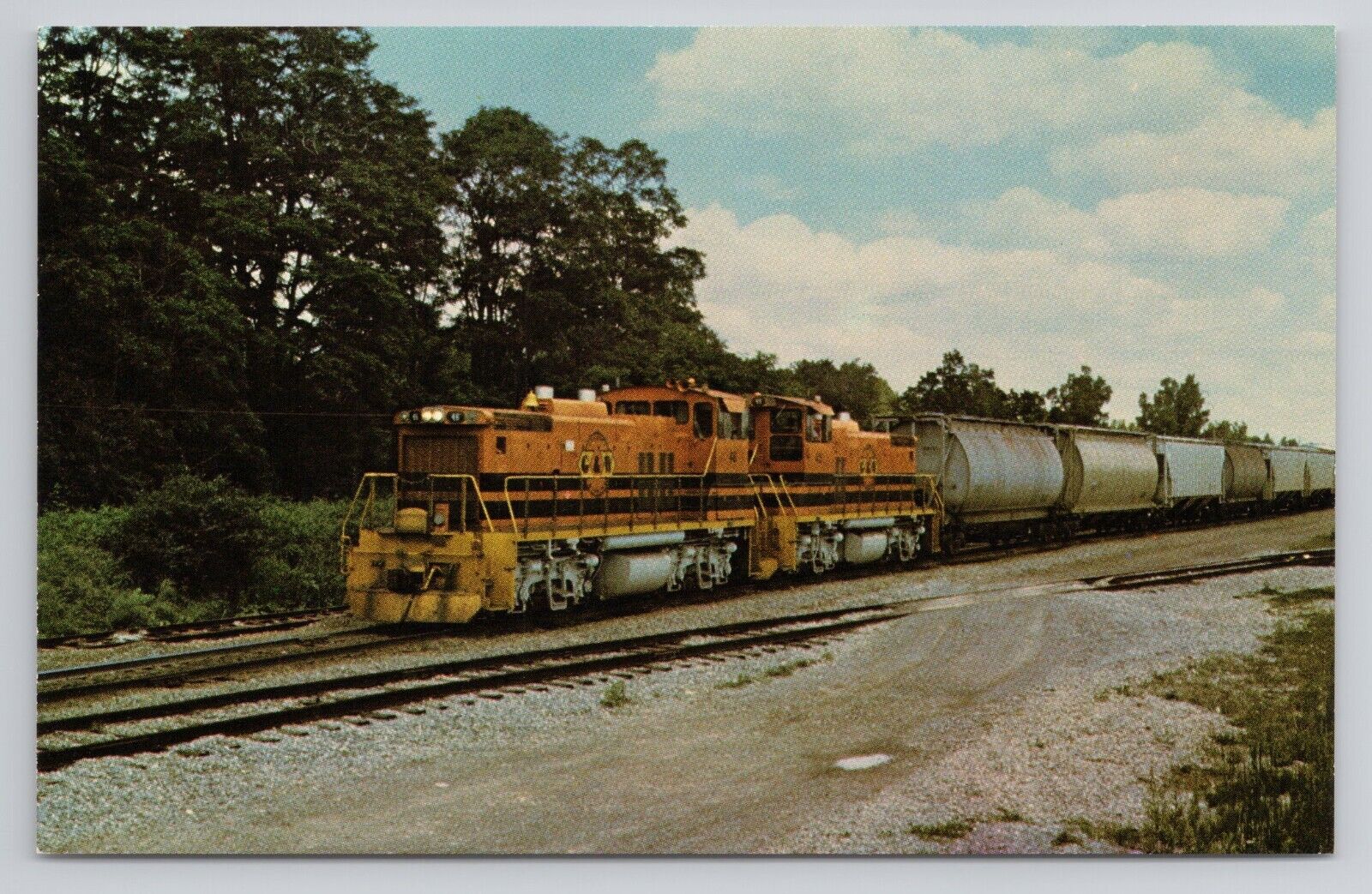 Postcard Genesee & Wyoming Railroad\'s Train Locomotive Units Number 45 & 46