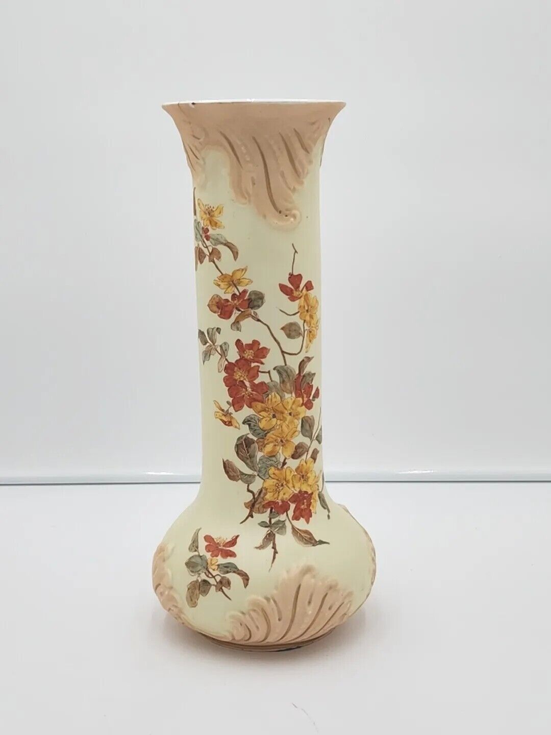 Antique RW Rudolstadt Art Nouveau Handpainted Porcelain Vase 13.75in 