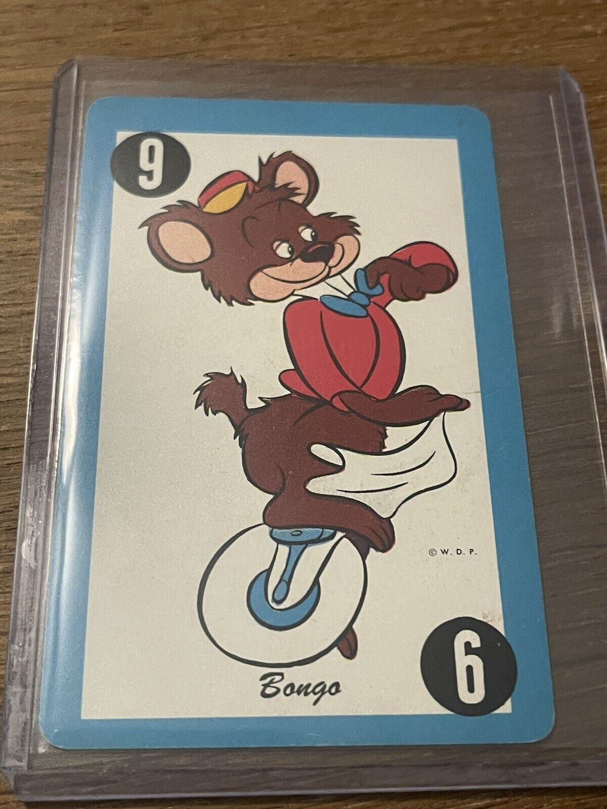 1949 WALT DISNEY PRODUCTIONS 🎥 WHITMAN CARD GAME BONGO THE BEAR PLAYING CARD