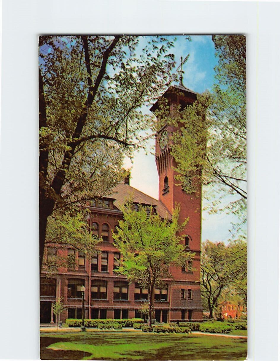Postcard Clock tower Stout State College Menomonie Wisconsin USA
