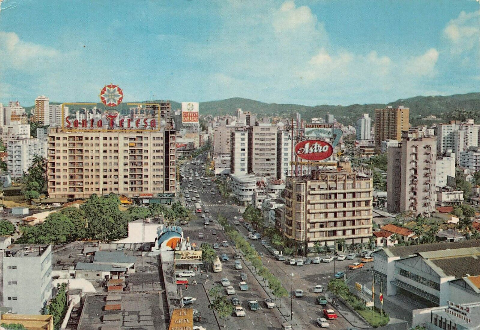 Vtg Postcard 6x4 Caracas Venezuela 1970s Downtown City Center Street View K12