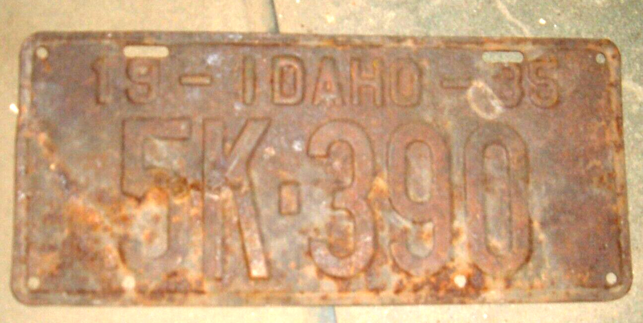 1935 IDAHO   LINCOLN COUNTY 5K - 390 LICENSE  PLATE