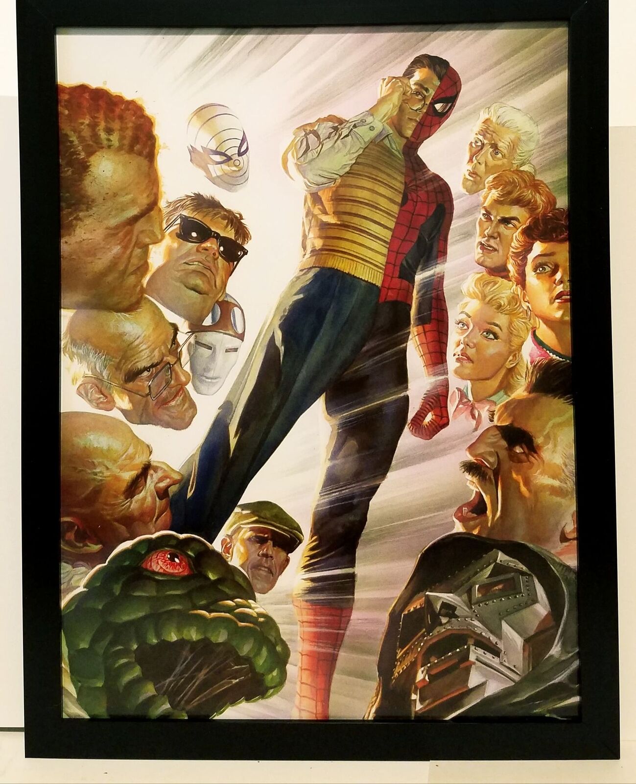 Amazing Spider-Man by Alex Ross 9x12 FRAMED Marvel Comics Art Print Poster