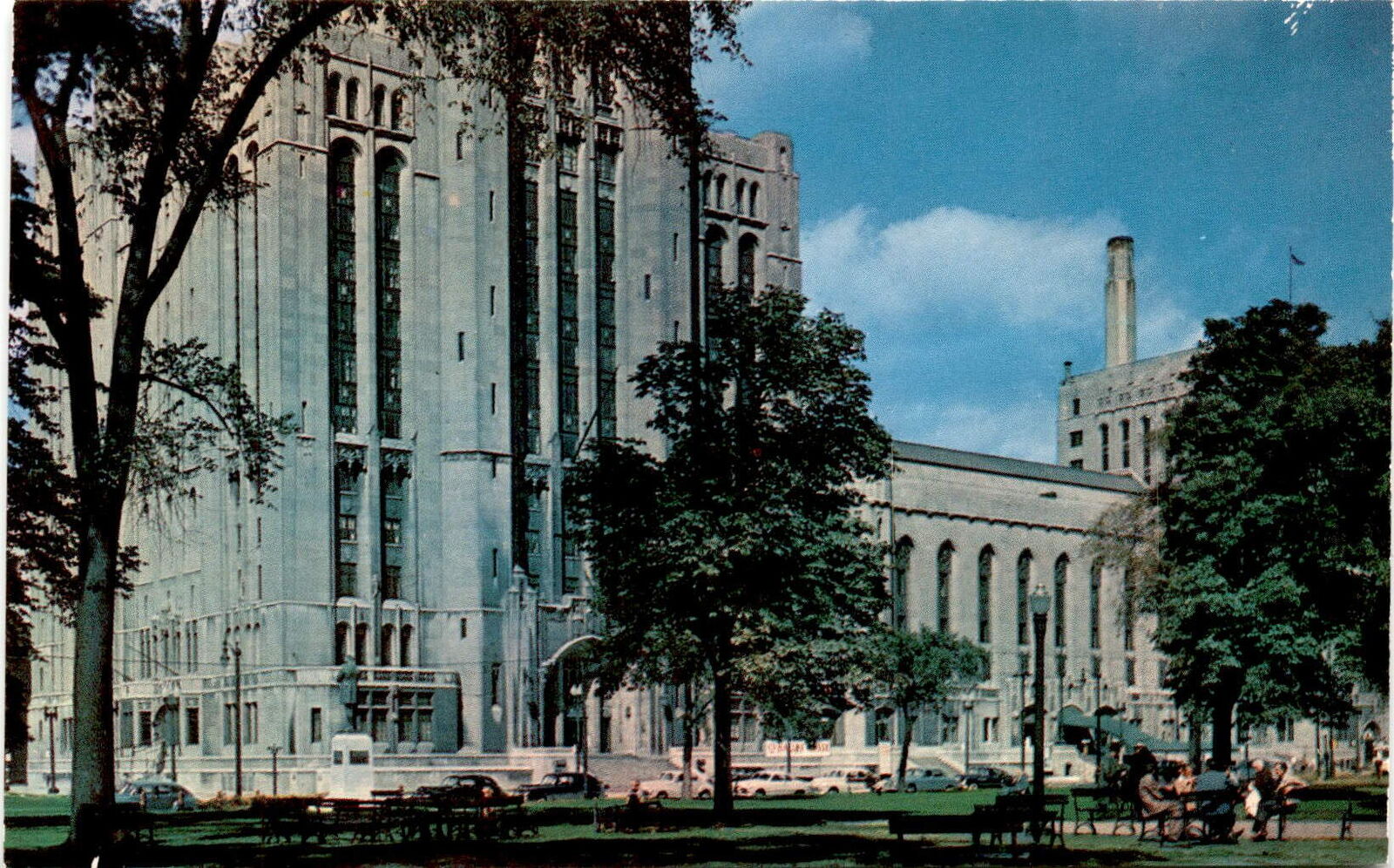 Vintage Masonic Temple Postcard: Gothic Style, Social Hub