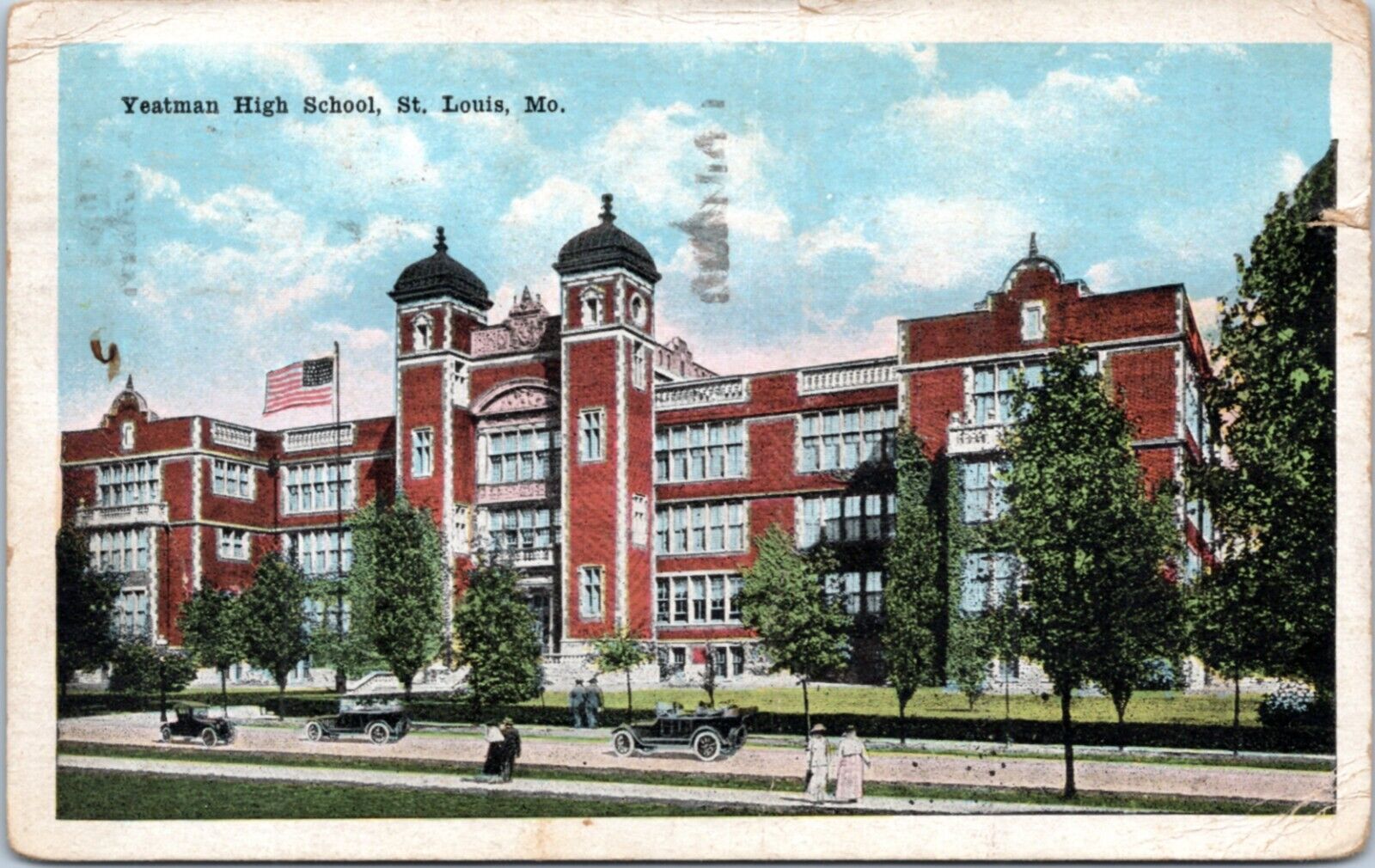 Postcard MO St. Louis - Yeatman High School