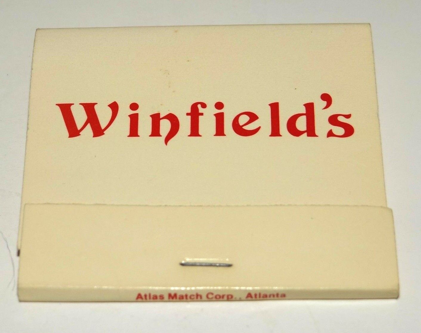 WINFIELD'S Restaurant Bar Matchbook Matches Atlanta Georgia Vintage