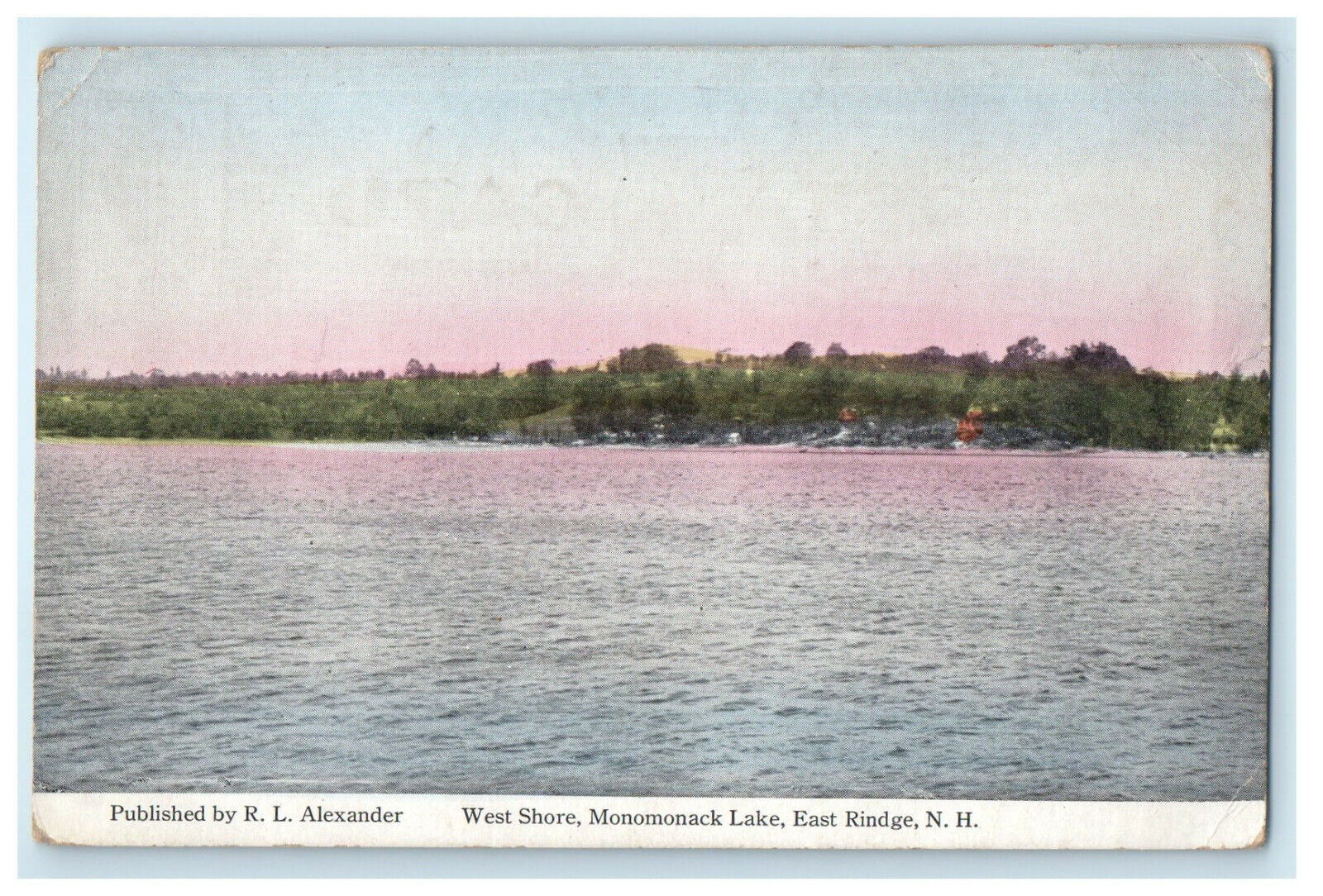 c1910s West Shore, Monomonack Lake, East Ridge New Hampshire NH Postcard