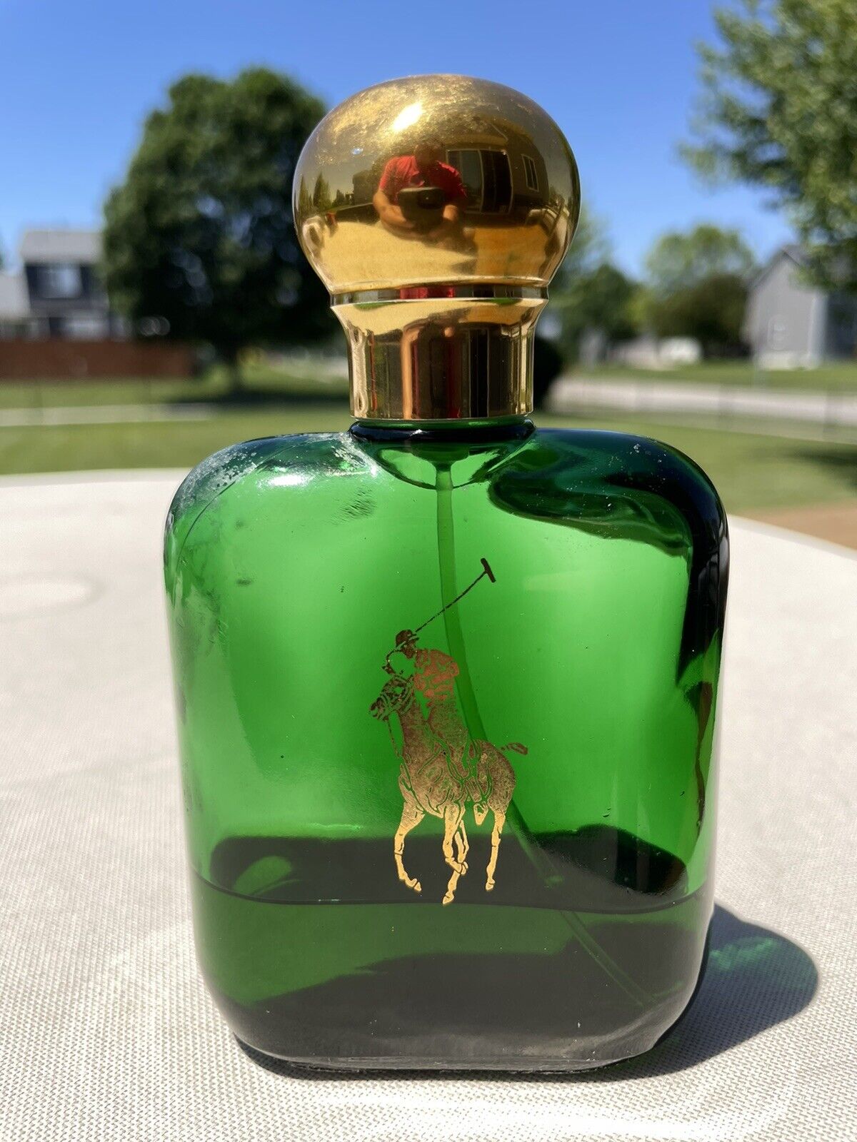 Vintage Ralph Lauren Green Polo Partial 4oz Bottle Spray Cologne From The 1980s