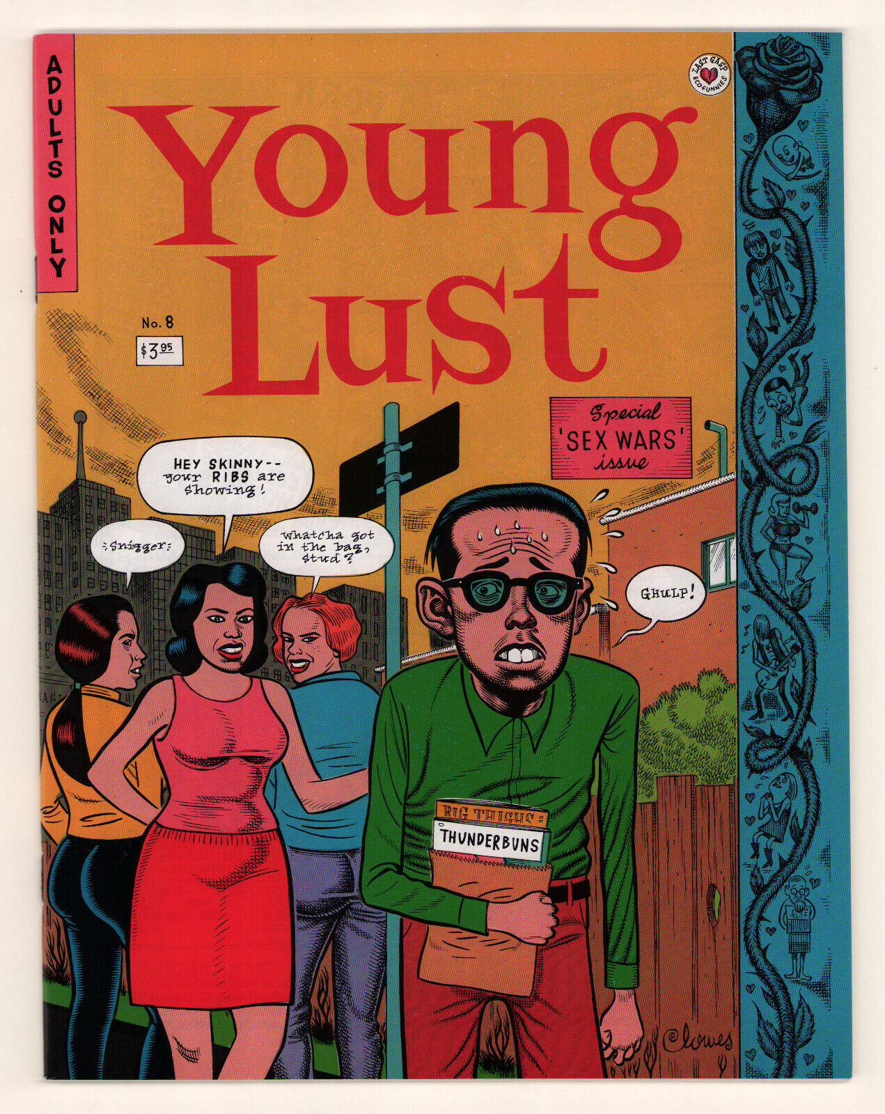 Young Lust #8 DAN CLOWES, CHARLES BURNS 1st Print Last Gasp 1993 NM