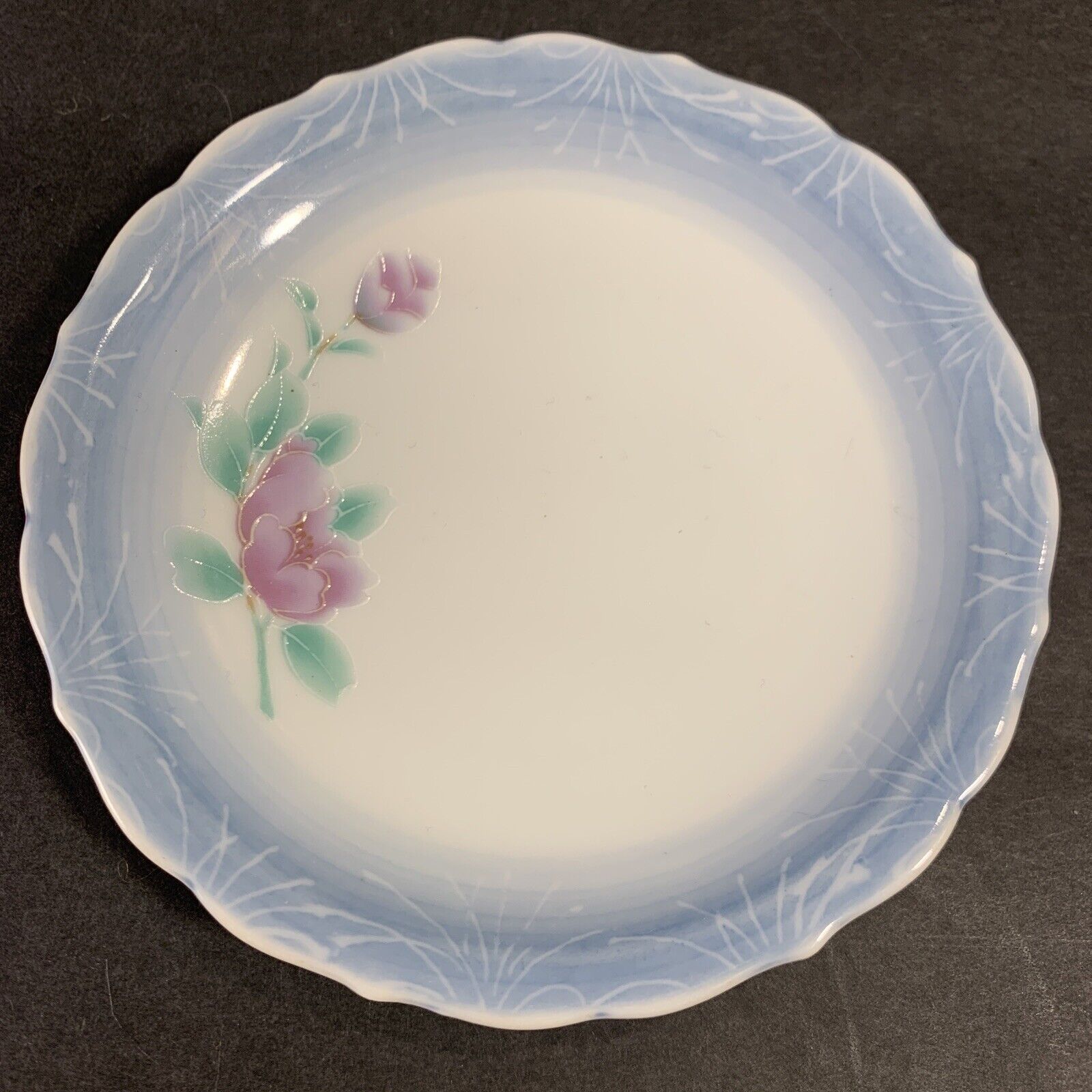 Vintage Small Porcelain Trinket Dish~Pretty Florals
