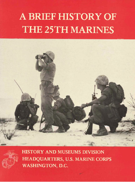 WW I WW II 25th Marine Regiment Roi Namur Saipan Tinian Iwo Jima History Book