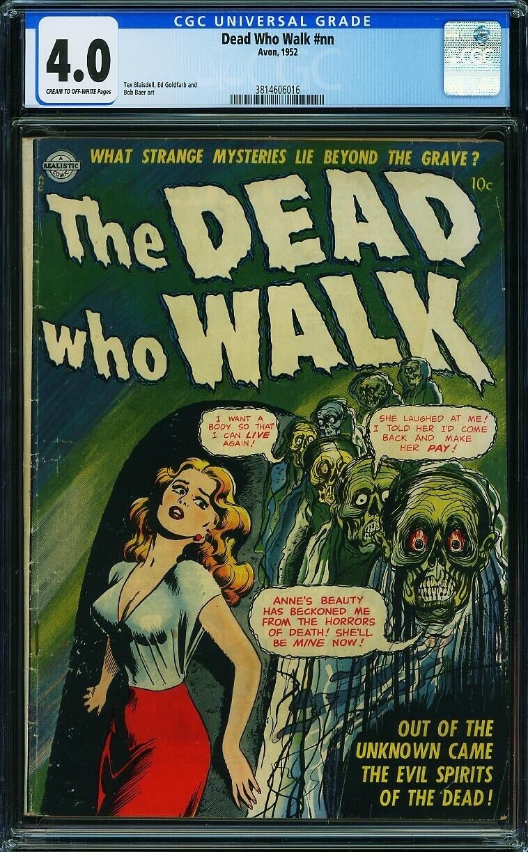 The Dead Who Walk #nn CGC 4.0 Avon Precode Horror Comic 1952