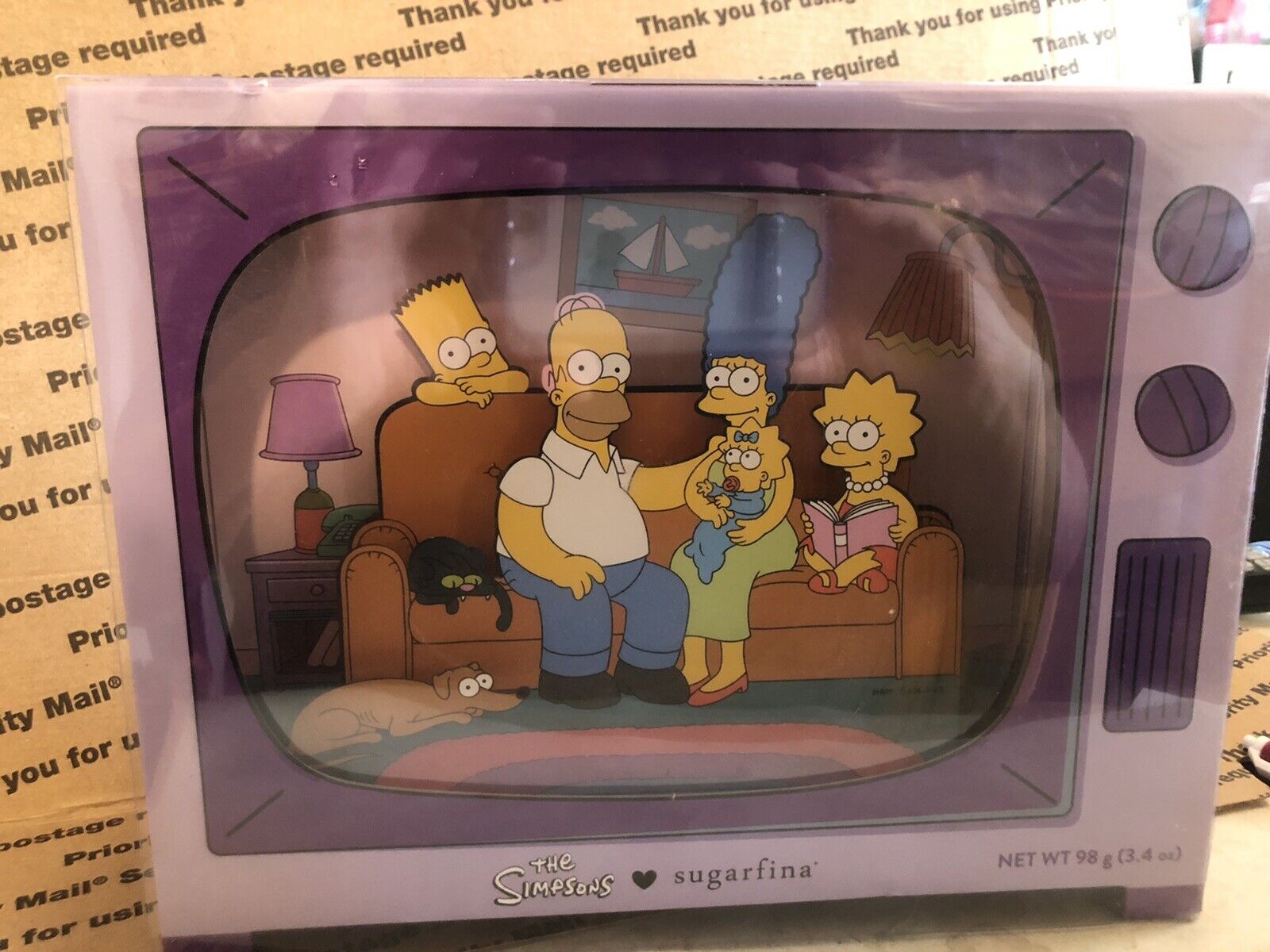 The SIMPSONS Sugarfina ‘Sofa’  ‘Television’ Gift Set Awesome NEW. Last One