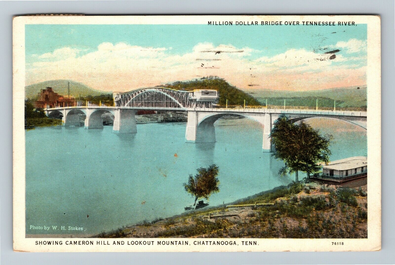 Chattanooga Tennessee, Million Dollar Bridge, Lookout Mt. c1934 Vintage Postcard