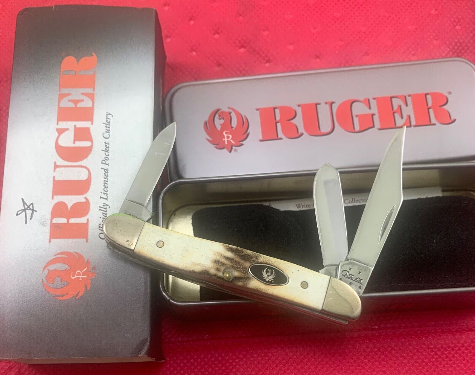 HTF CASE STAG RUGER STOCKMAN KNIFE NEVER USED IN BOX #53087 SS     D5