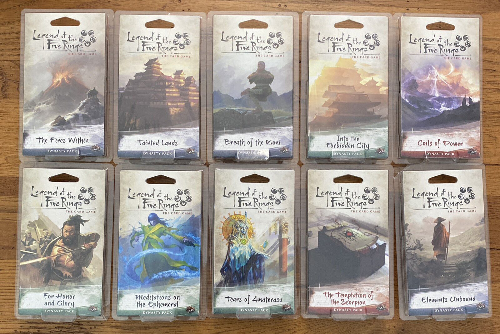 Legend of the Five Rings Card Lot of (10) Dynasty Packs Expansions No Repeats