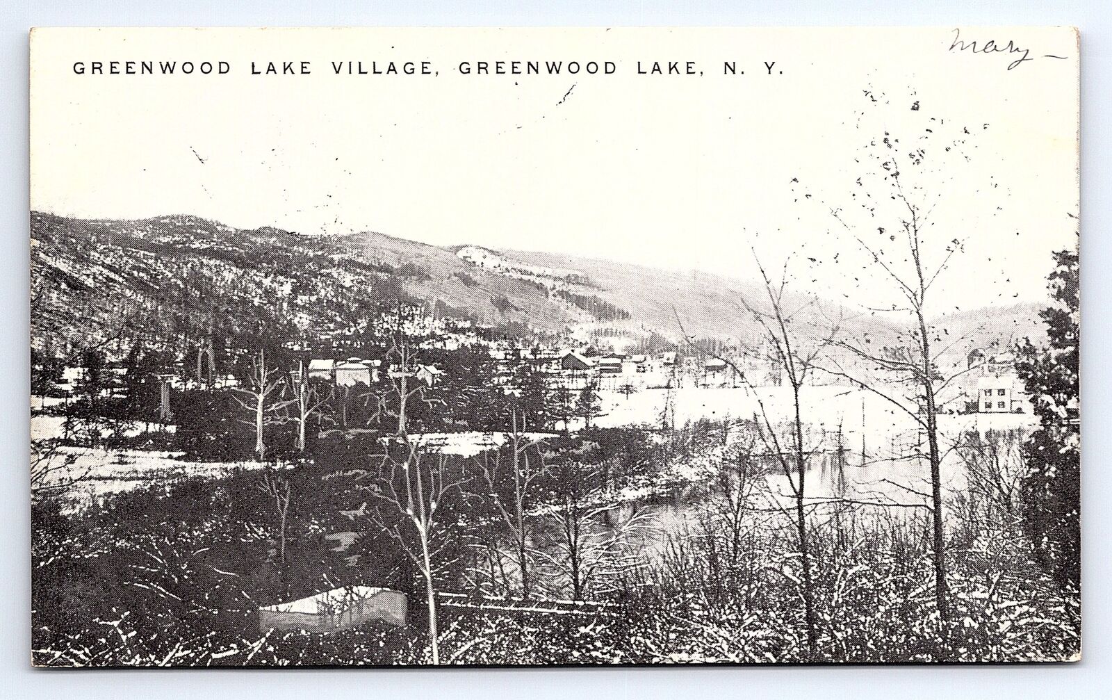 Postcard Greenwood Lake Village New York c.1906