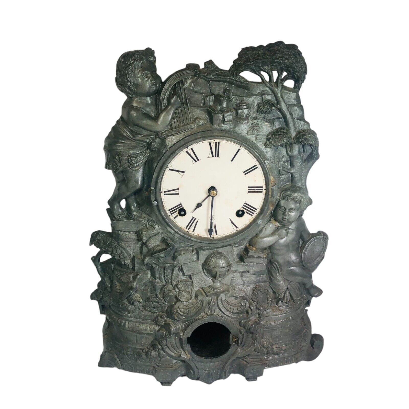 Waterbury Clock c. 1856 - Nicholas Muller - Cast Iron Figural Front № 84 - 19\