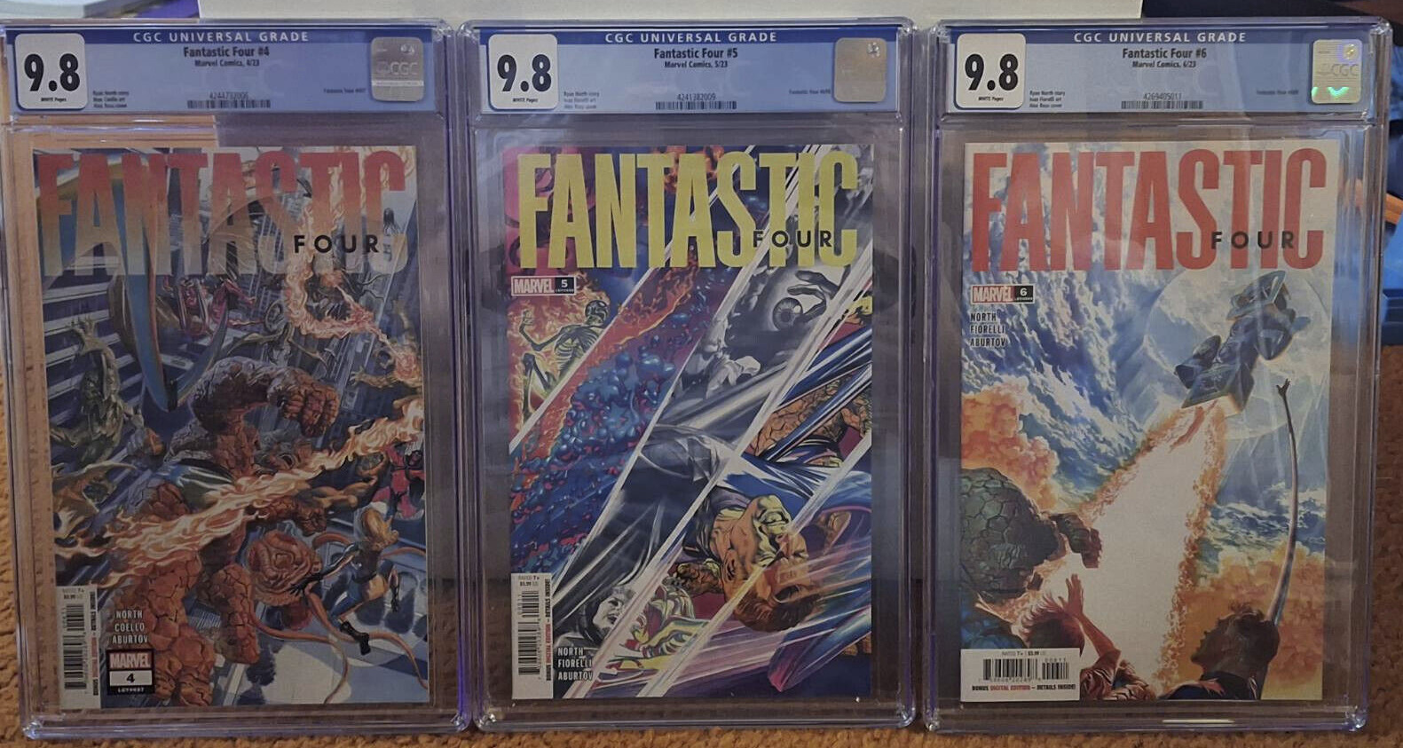 Marvel Fantastic Four #4, 5, 6 Alex Ross CGC 9.8 NM/M North