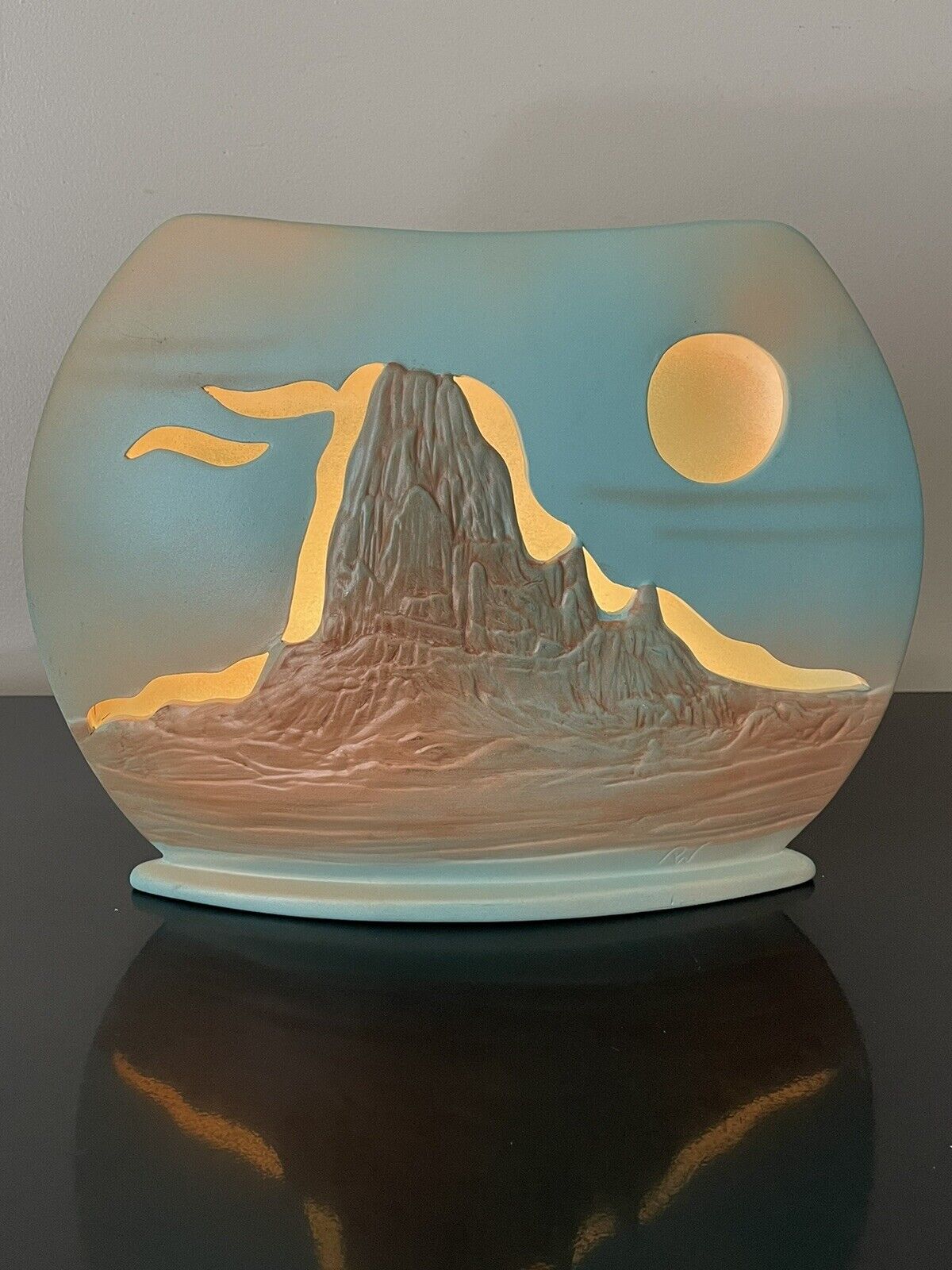 VTG Southwestern Ceramic Light Canyon Desert Sky Moon 2000’ Arizona Studio Art