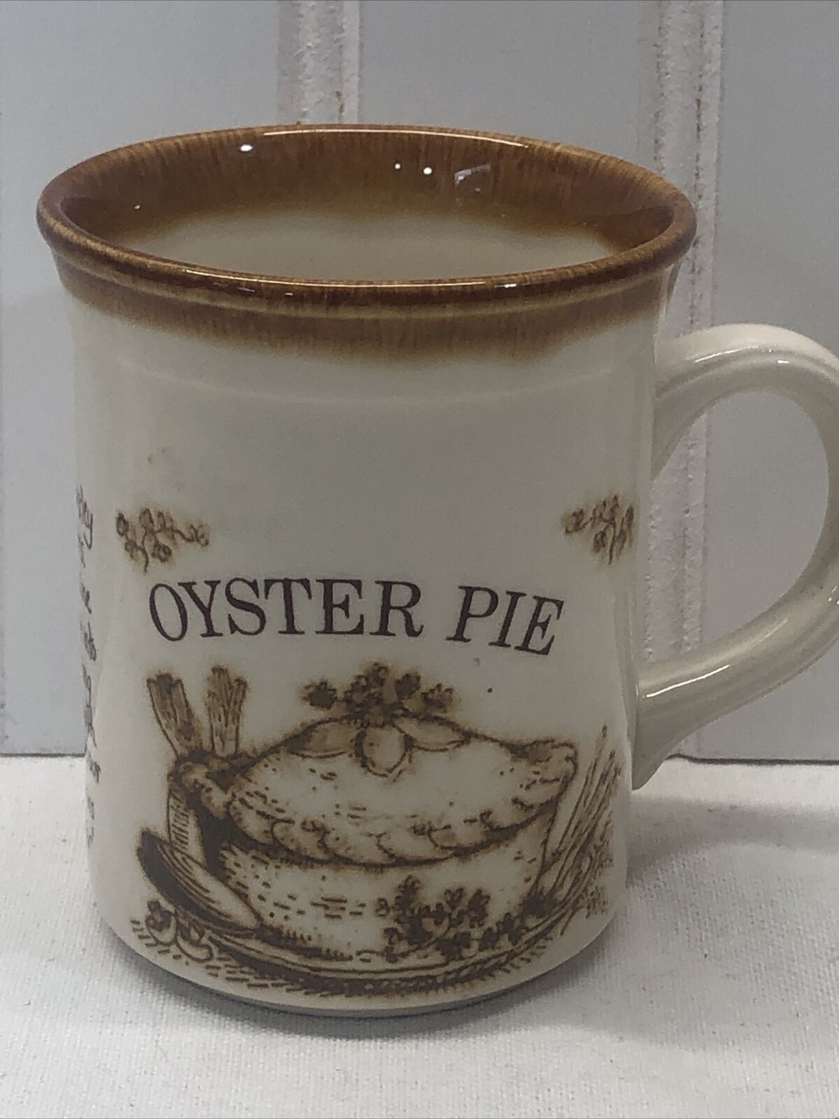 VTG Biltons Stoneware Coffee Tea Mug Cup Oyster Pie Made In England