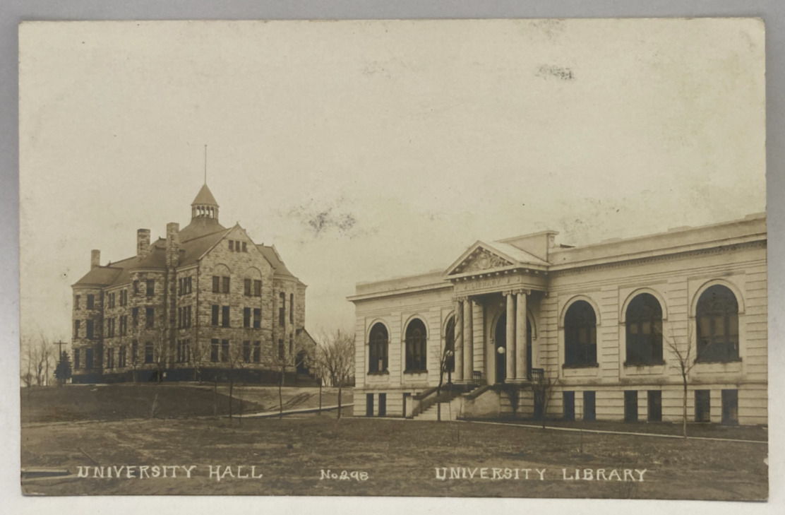 RPPC University Hall & University Library, University of Denver, CO Postcard