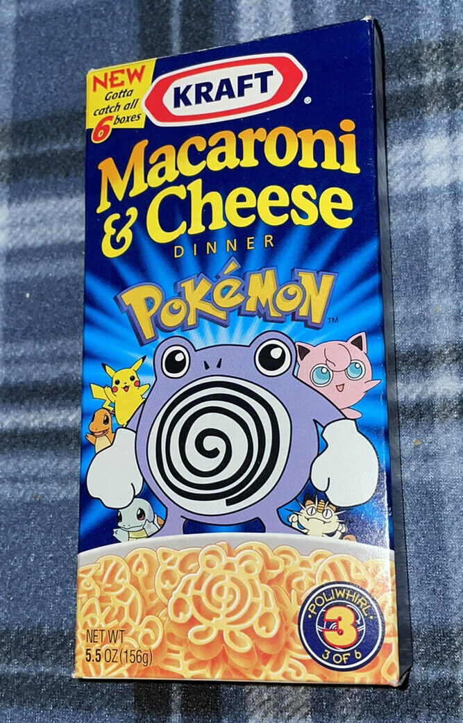 Poliwhirl Pokemon #3 of 6 Macaroni Cheese Kraft EMPTY BOX