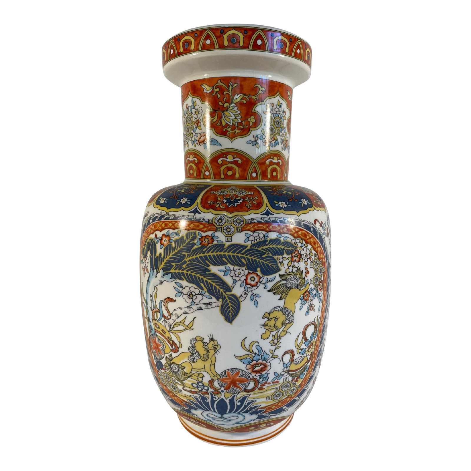 Vintage Italian Ardalt Chinoiserie Ceramic Art Vase