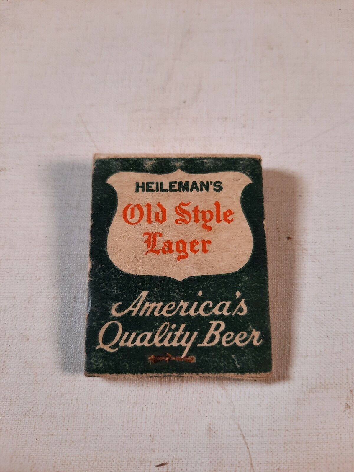 Vtg Heilman old style lager Americas quality beer matchbook full