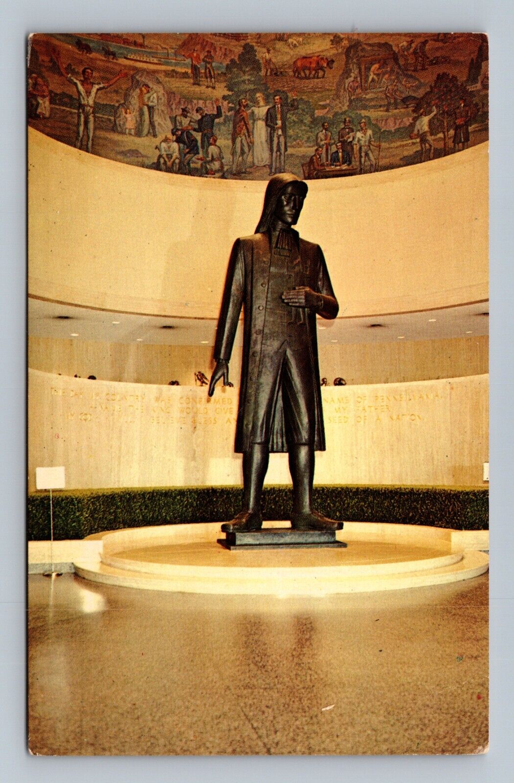 William Penn Statue Memorial Hall Harrisburg Pennsylvania PA Postcard