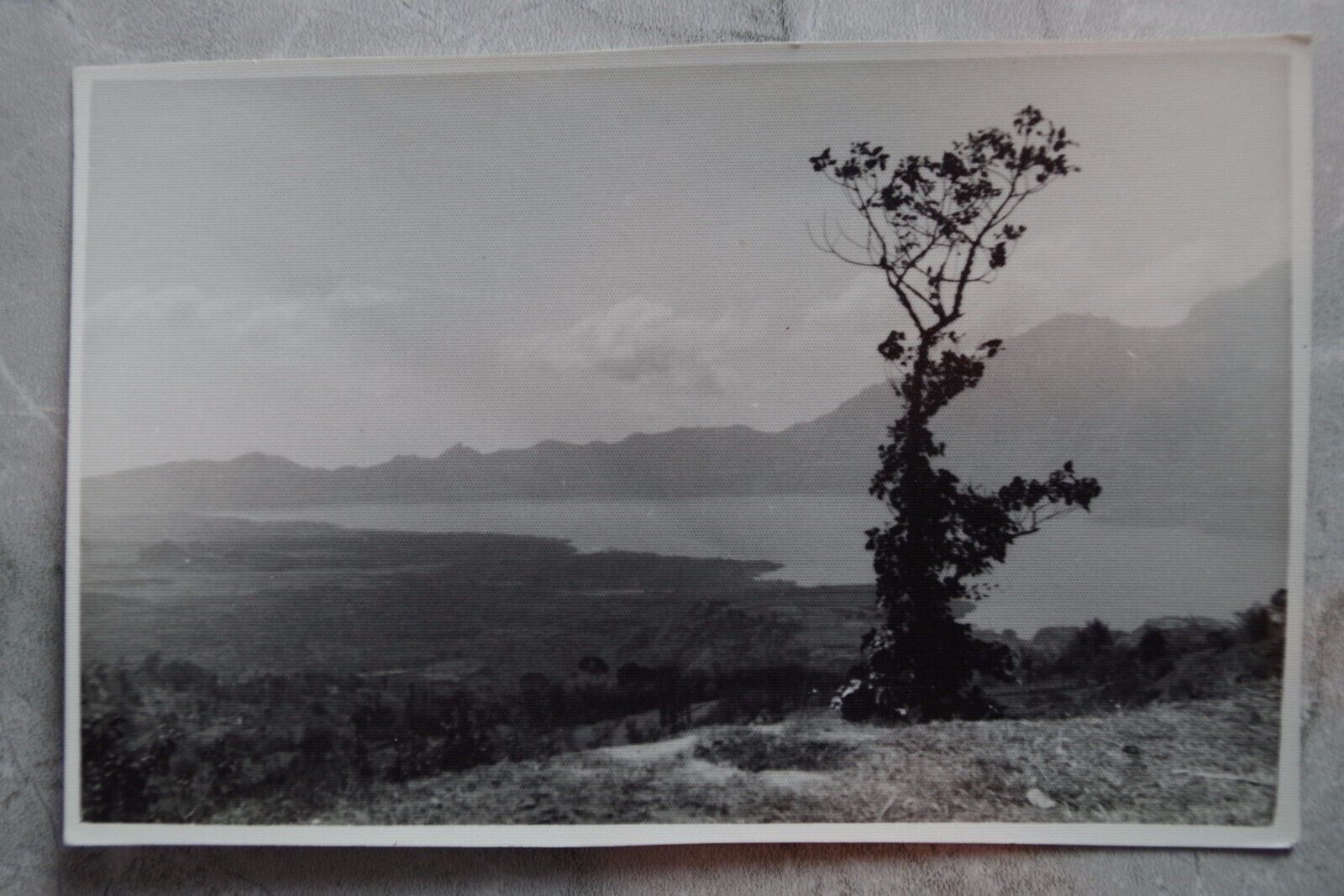 Vintage Indonesian Postcard Kartupos s: Scenic View of Mountains & Lake