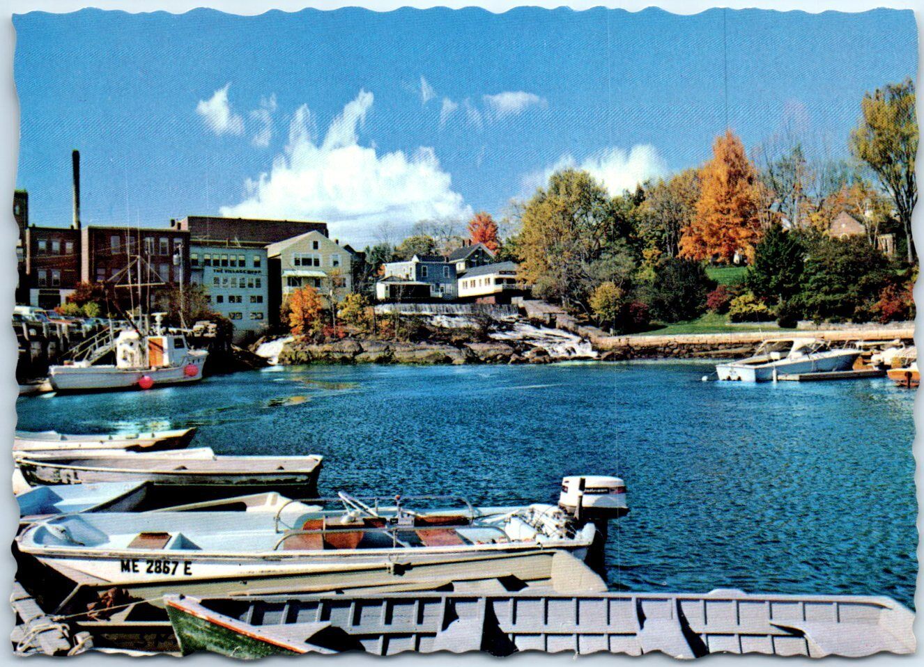 Postcard - Fall Color, Camden Harbor - Camden, Maine