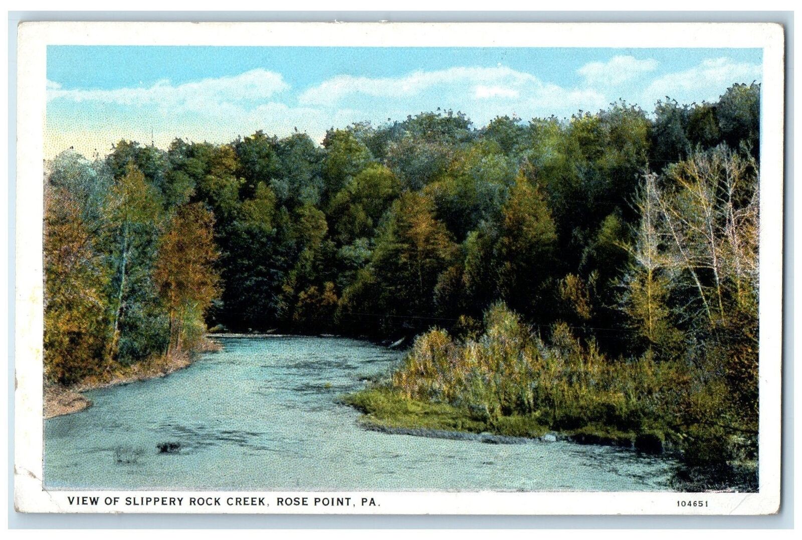 c1920\'s View Of Slippery Rock Creek Rose Point Pennsylvania PA Unposted Postcard