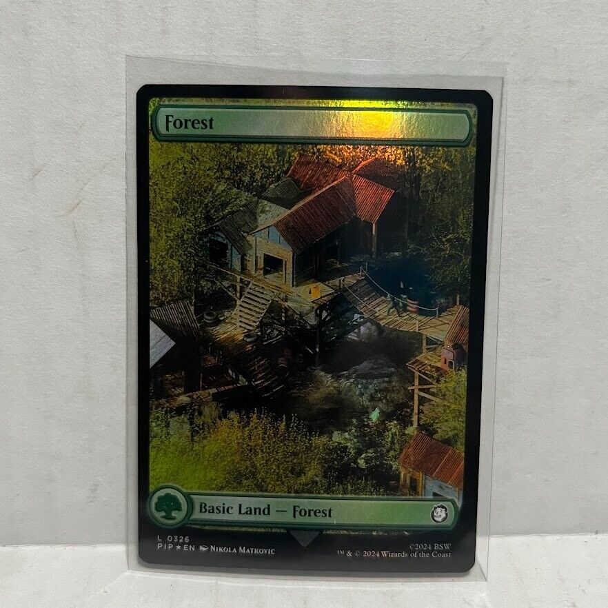 Magic The Gathering - Forest (0326) - Universes Beyond: Fallout (PIP) Foil