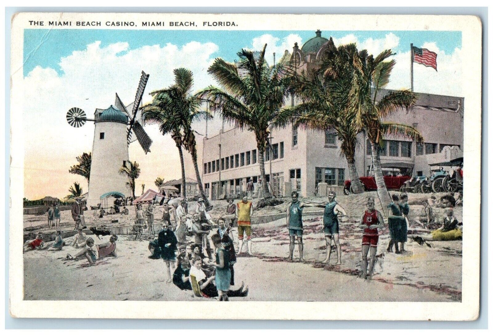 c1930's The Miami Beach Casino Windmill Miami Beach Florida FL Vintage Postcard