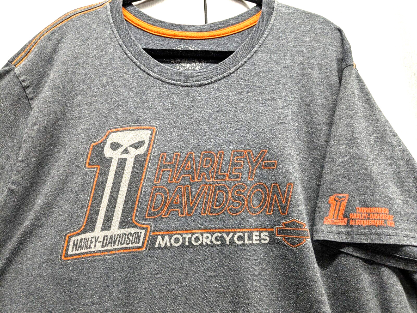Harley Davidson Thunderbird Albuquerque New Mexico Tshirt Gray Mens Size 3XL