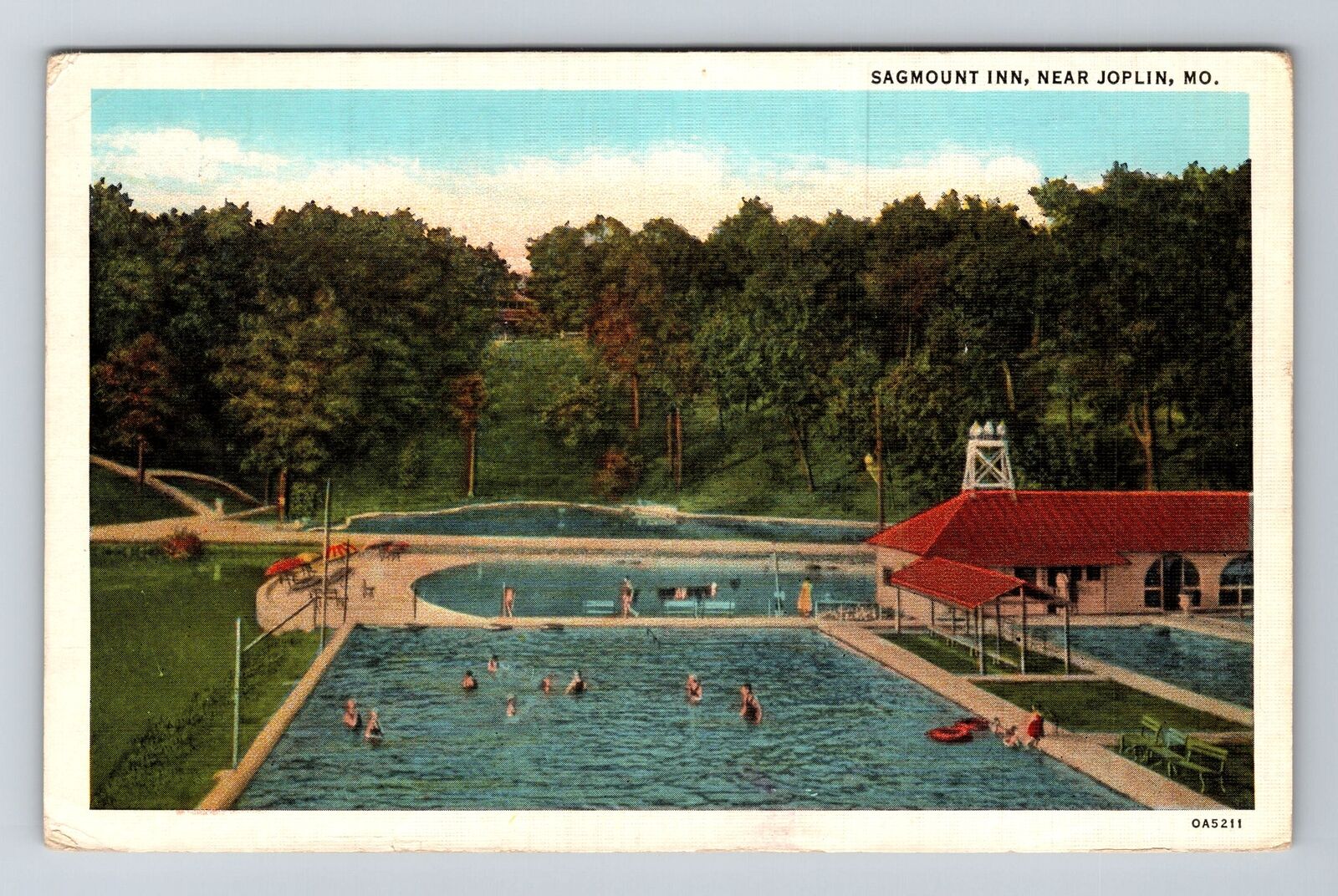 Joplin MO-Missouri, Sagmount Inn Antique, c1936 Vintage Souvenir Postcard