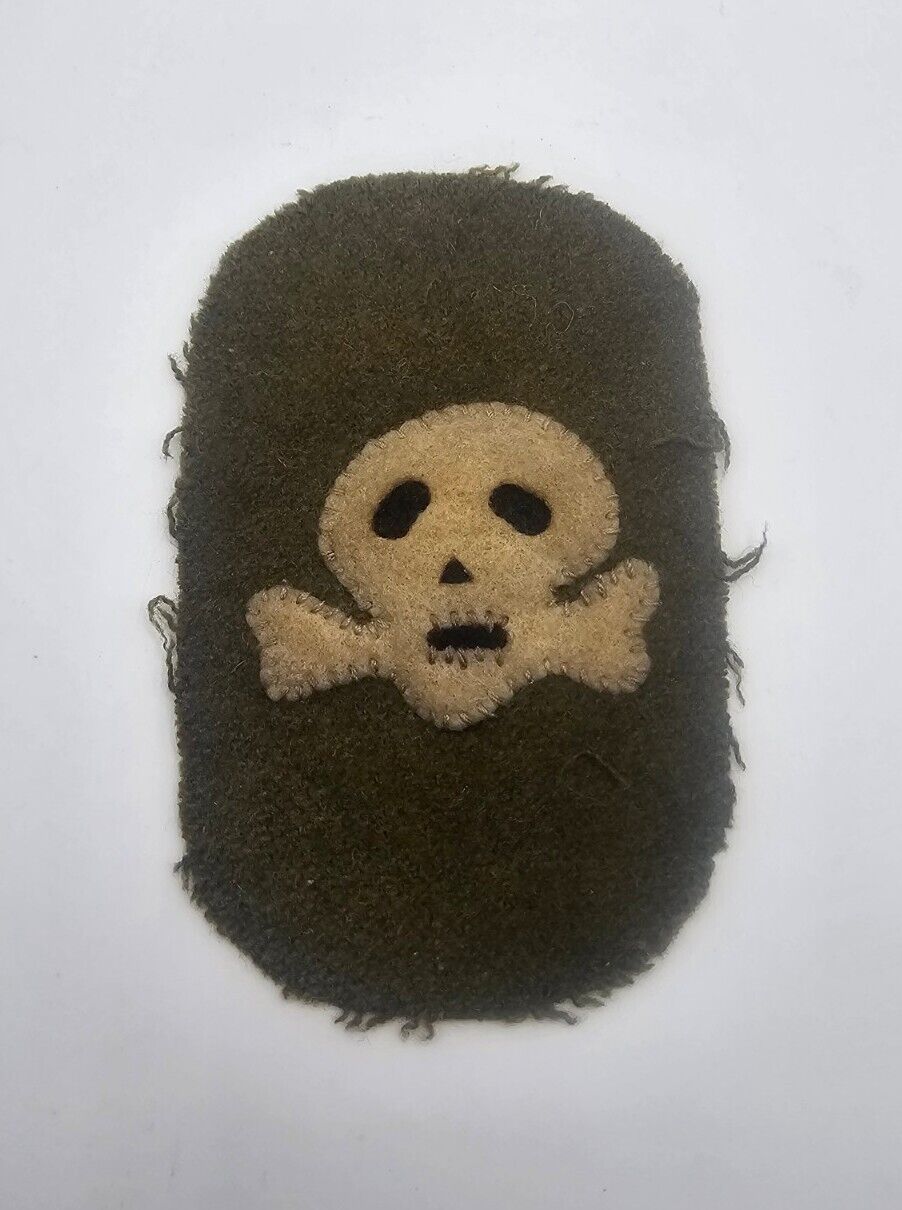 WWI German Flame Trooper Skull Patch RARE