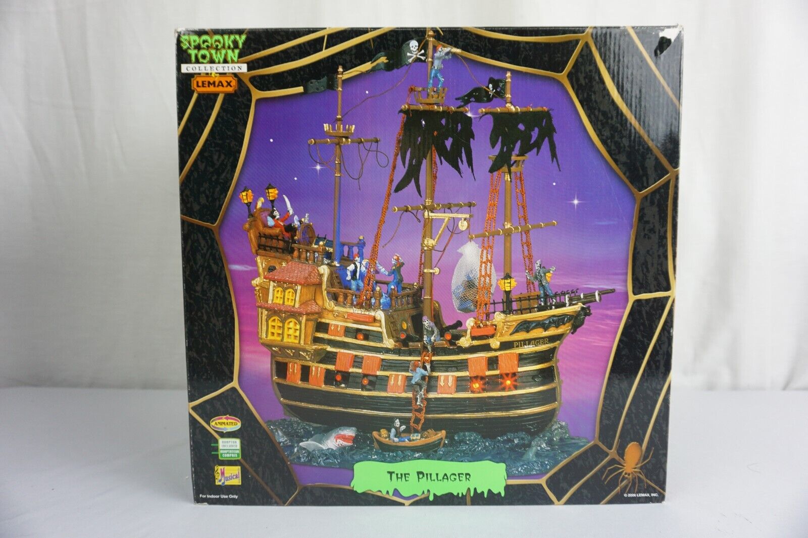 2006 Lemax Spooky Town Halloween The Pillager Pirate Ship #65409
