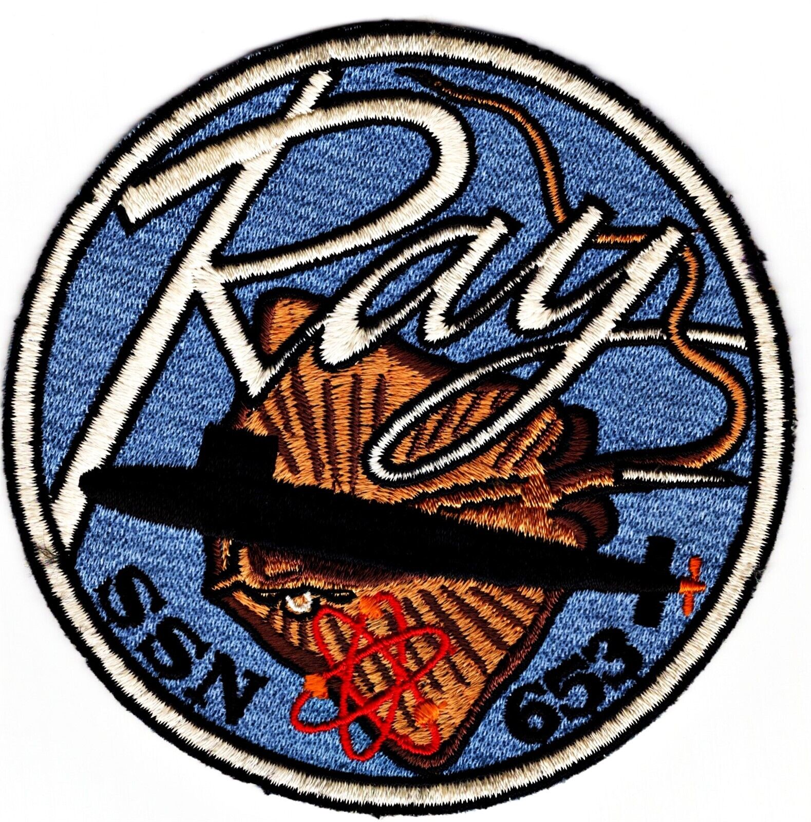 USS Ray SSN-653 US Navy submarine period original large 5 inch size