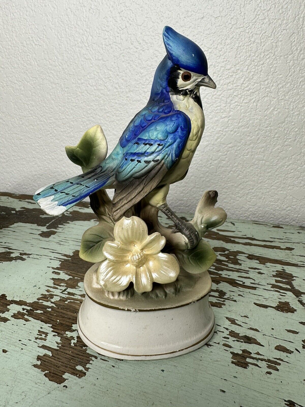 Vintage Blue Jay Figurine Porcelain ?