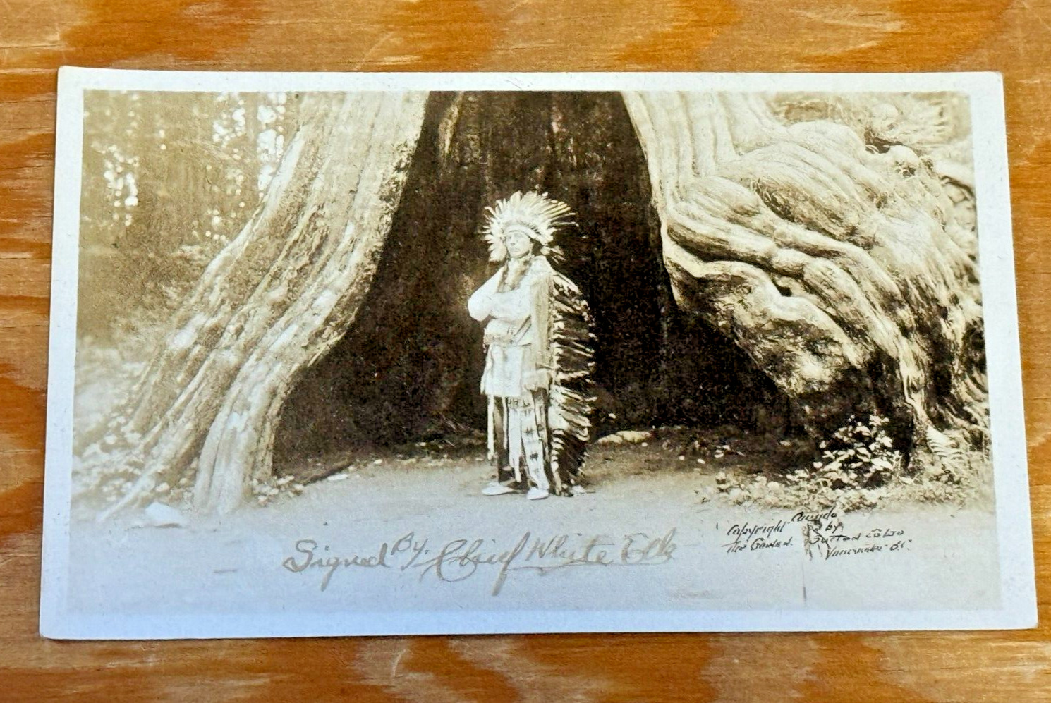 VANCOUVER BC Canada RPPC Real Photo Indian Postcard / CHIEF WHITE ELK c1930s
