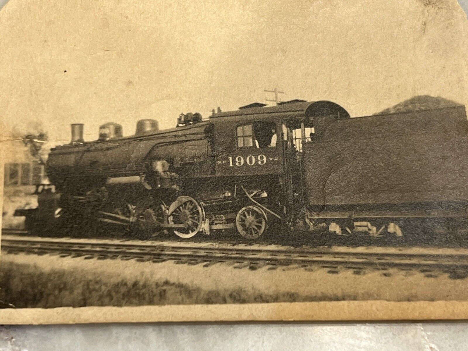 Antique 1909  Train Locomotive Photo